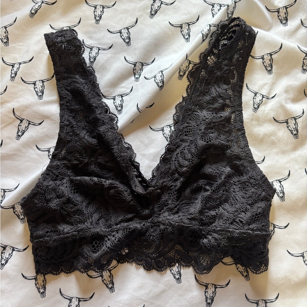 Forever 21 Small charcoal lace bralette
